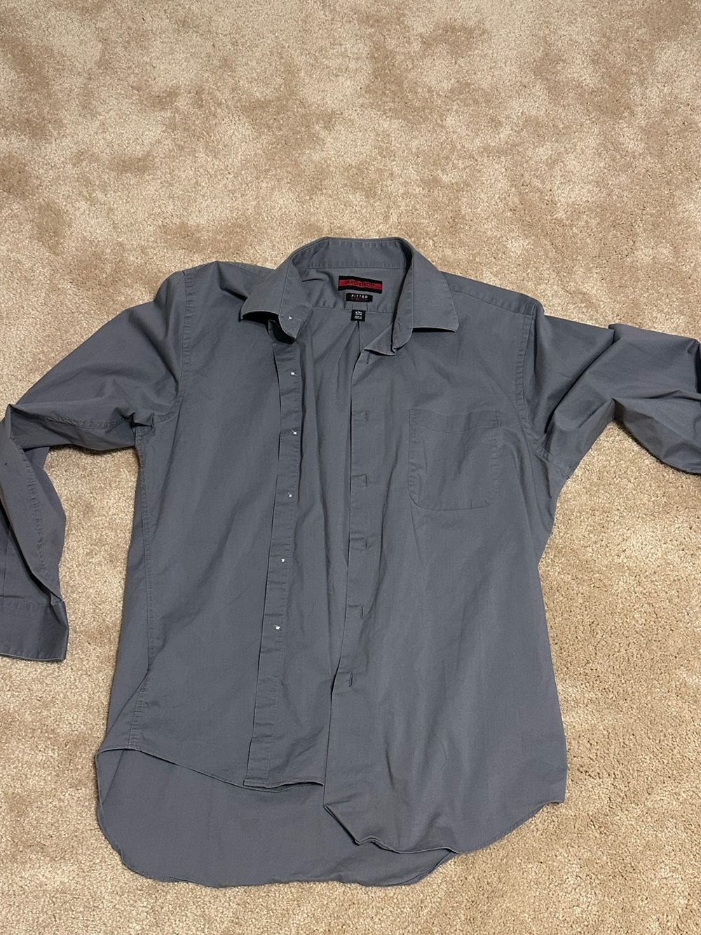 Architect Men's Slate Gray Long-Sleeve Dress Shirt